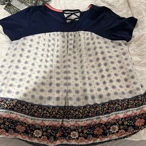 Jolt floral flowy top size 2x